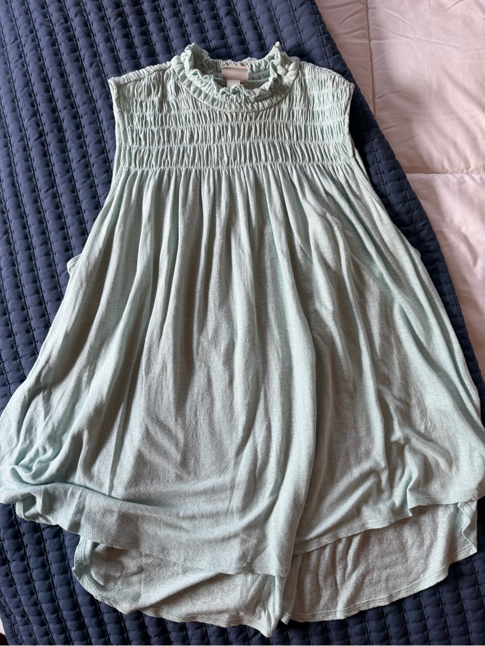 a new day Sleeveless Smocked Ruffle Neck Tunic - Mint